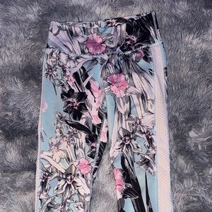 Nike Floral Leggings in Pink & Blue